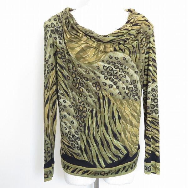 カーキ柄×ヒョウ柄でクールビューティに！レオナールのカットソーを買取しました