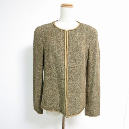 ツイード×ノーカラーで大人のおしゃれを！レナランゲのジャケットを買取しました