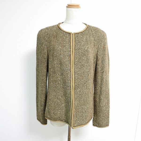 ツイード×ノーカラーで大人のおしゃれを！レナランゲのジャケットを買取しました