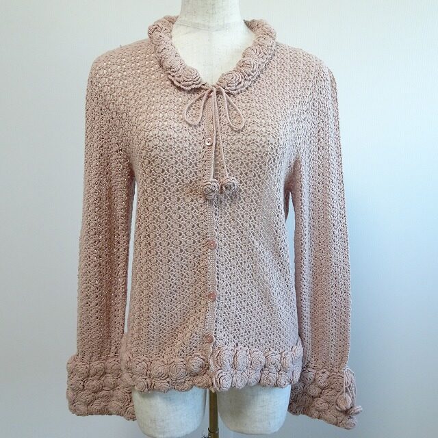 かぎ編みが上品 ピンクハウスのカーディガンをお買取！