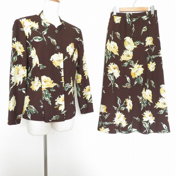 鮮やかな花柄でエレガントに ユキコハナイのセットアップを買取しました