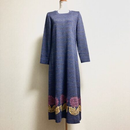 花とラメが綺麗な斉藤都世子のワンピースを買取しました