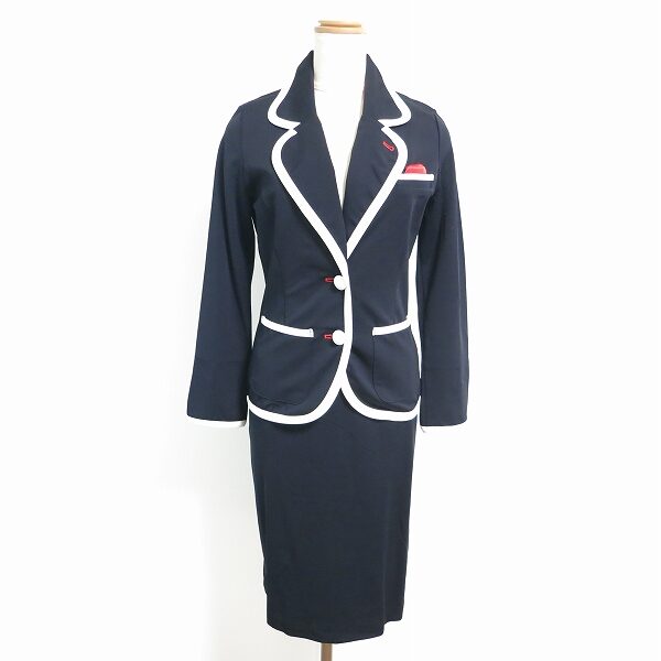 【お買取】紺×白のはっきりした感じがかっこいい レジーナロマンティコのスカートスーツ