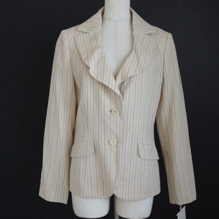 ハナエモリのジャケットを買取しました！アイボリー×ストライプでスレンダー