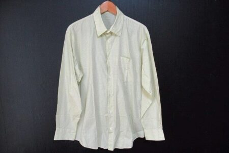 淡い黄緑チェックがポイント パパスの長袖シャツを買取しました