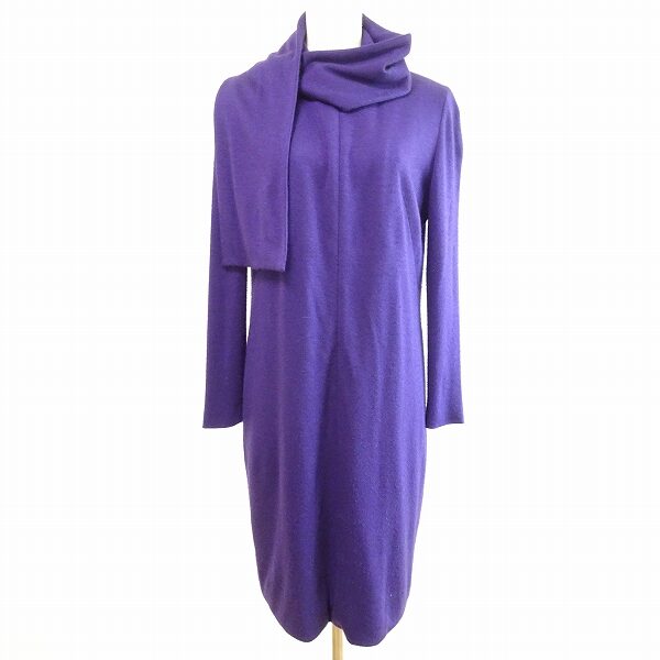 紫系シルクで華やか！アクリスのワンピースを買取しました