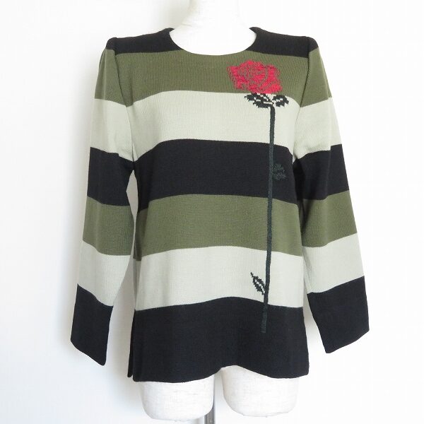 斉藤都世子のカットソーを買取しました!渋いグリーンとブラックのボーダーが素敵