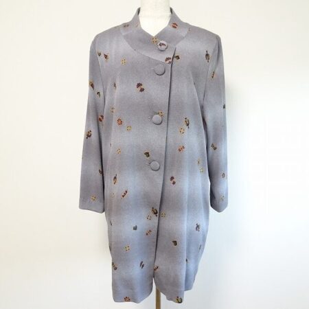主張が少ない柄が嬉しい 詩仙堂のグレーコートを買取しました