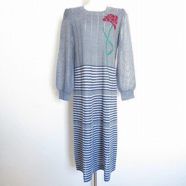 斉藤都世子のワンピースを買取しました!ボーダーとバラがマッチ