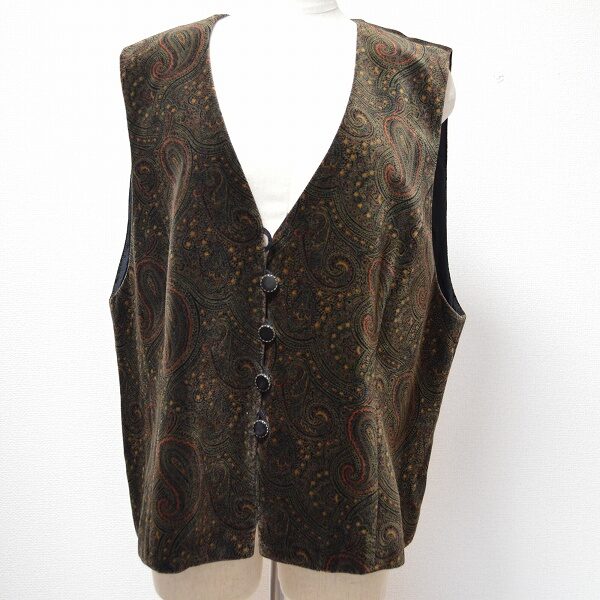 ベロア調×ペイズリーが貴重 レリアンのジレを買取しました