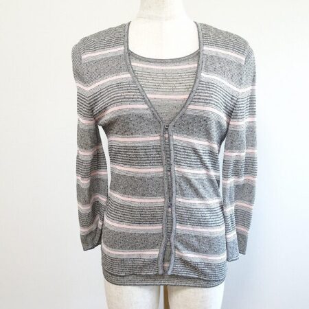 優しいボーダーでおしゃれさアップ エスカーダのアンサンブルを買取しました