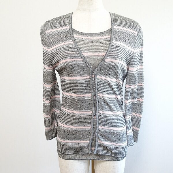 優しいボーダーでおしゃれさアップ エスカーダのアンサンブルを買取しました