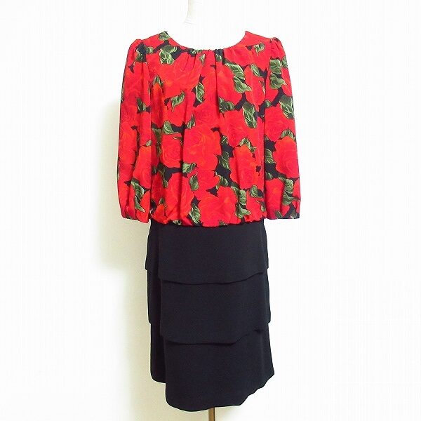 花束みたいな色合いが綺麗な銀座マギーのワンピースを買取しました