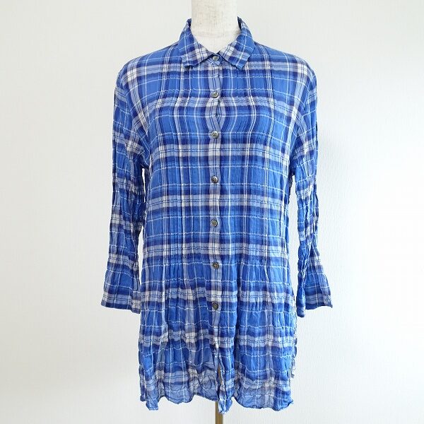 はっきりそして涼やかなチェック！マドモアゼルノンノン シャツを買取しました