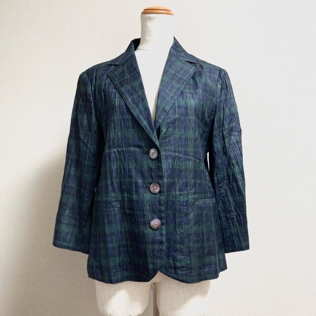 紺×緑が嬉しい マドモアゼルノンノンのジャケットを買取しました