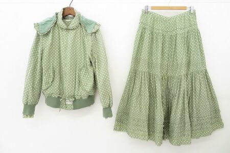 ピンクハウスのセットアップを買取しました！緑×ドットのレアコンビ