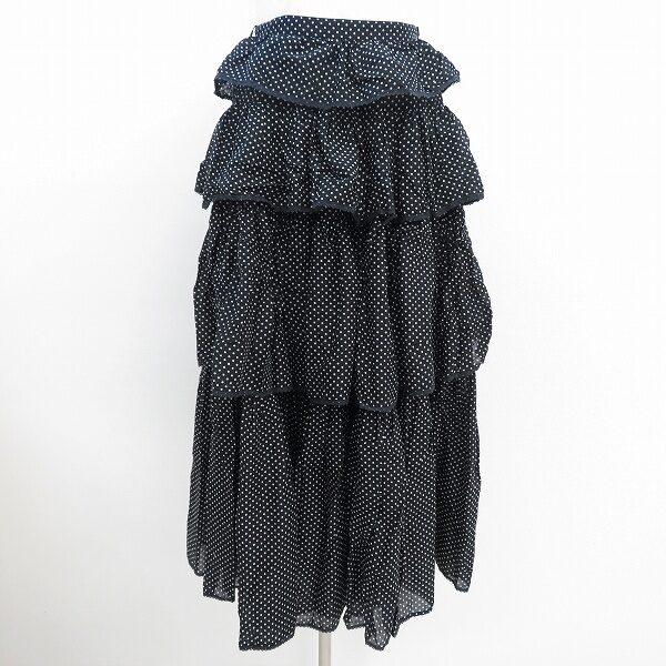ピンクハウスのスカートを買取しました!黒×フリル×ドットのバランスが素敵