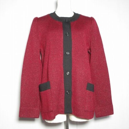 斉藤都世子のカーディガンを買取しました！赤×黒×ラメがかっこいい