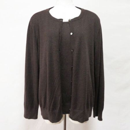 レリアンの焦げ茶 アンサンブルを買取しました！