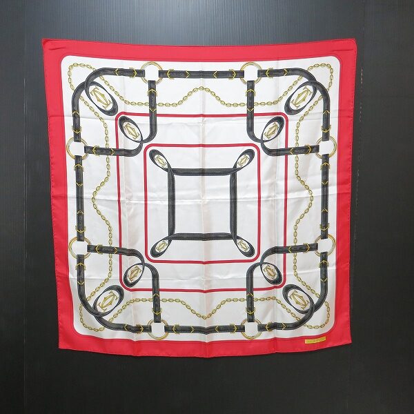 ベルト柄 カルティエのスカーフを出張買取ご利用のお客様より買取しました