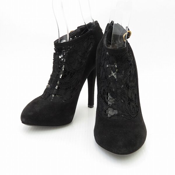 DOLCE&GABBANA  38 黒 レザー スエードのパンプスを買取しました