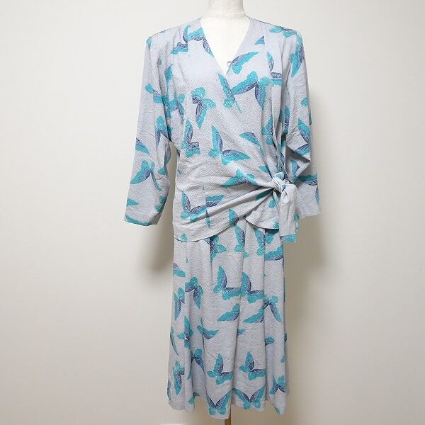 三年坂のセットアップを買取しました!さわやかな蝶柄でホッとする