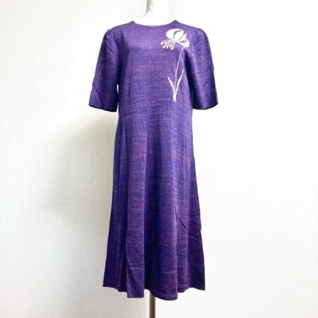 紫が綺麗な斉藤都世子のワンピースを買取しました