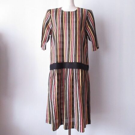 ストライプで華奢な印象に 斉藤都世子のワンピースを買取しました！