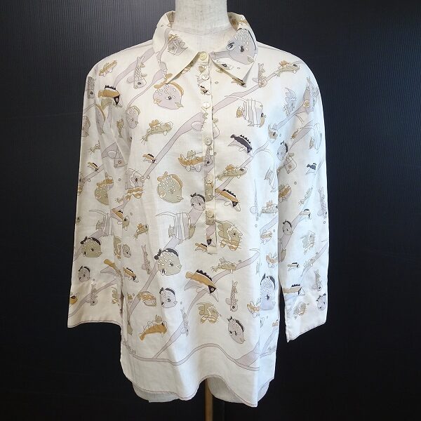 フレッシュな魚柄！エルメスのシャツを買取しました
