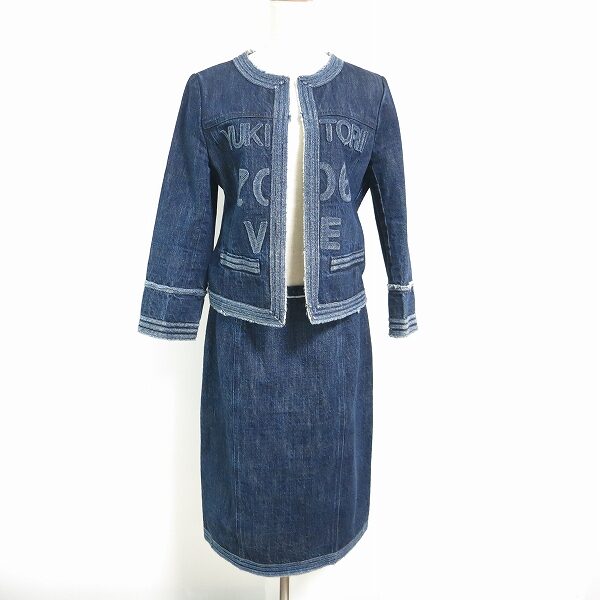 ユキトリイのセットアップを買取しました!デニム×ロゴでオシャレマダムに