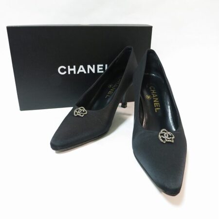 【シャネル】カメリアが可愛い シャネルのパンプスを買取しました