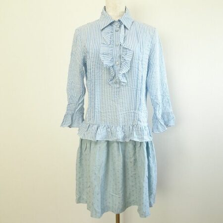 モスキーノのワンピースを買取しました｜上品ストライプとフリルがいい感じ