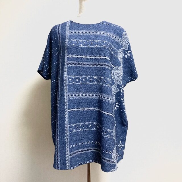 デニム柄でさわやかに 詩仙堂のチュニックを買取しました