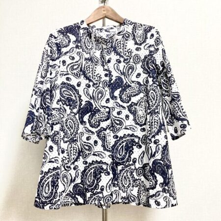 シックなペイズリーに気持ちも高まる ハナエモリのブラウスを買取しました