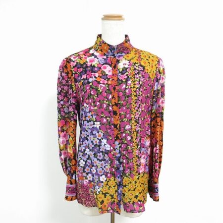 レオナールの花柄シルクブラウス9号を買取させて頂きました