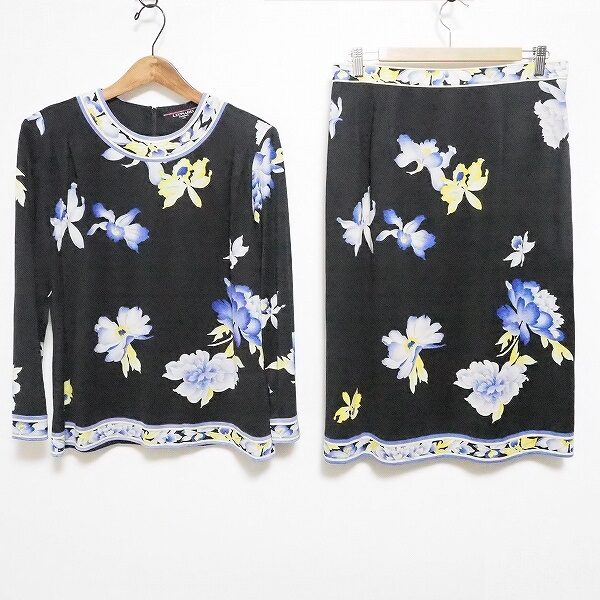 浮き出るようなお花が綺麗 レオナールのセットアップを買取しました