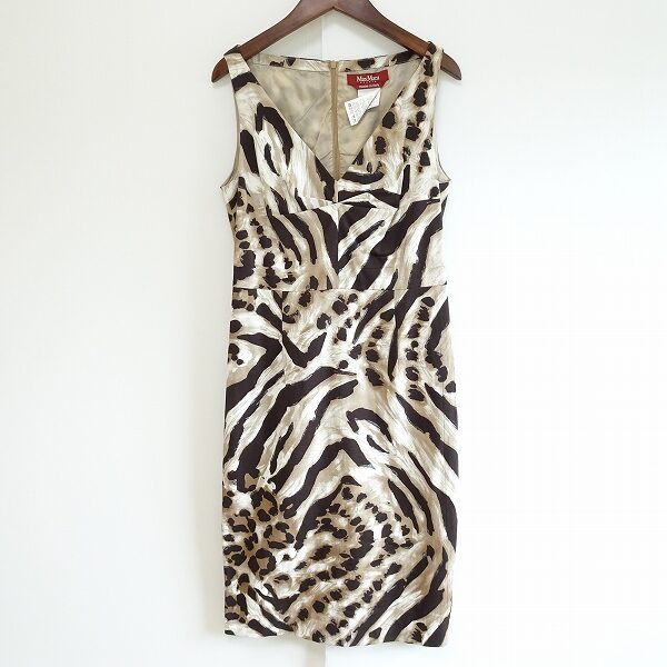 強すぎないアニマル柄が嬉しい マックスマーラのワンピースを買取しました！