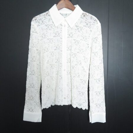 白レースが優雅女性へと導いてくれる ハナエモリのブラウスを買取しました