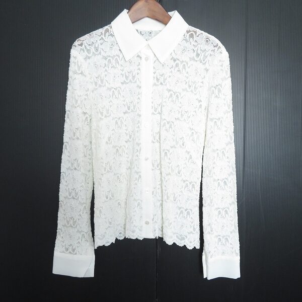 白レースが優雅女性へと導いてくれる ハナエモリのブラウスを買取しました