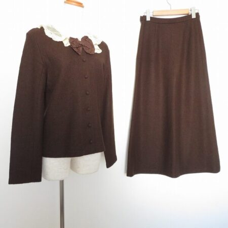 【ピンクハウス】レースとブラウンの相性が最高 セットアップを買取しました