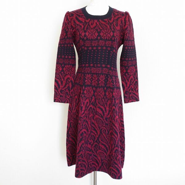 エンジが綺麗!斉藤都世子のワンピースを買取しました