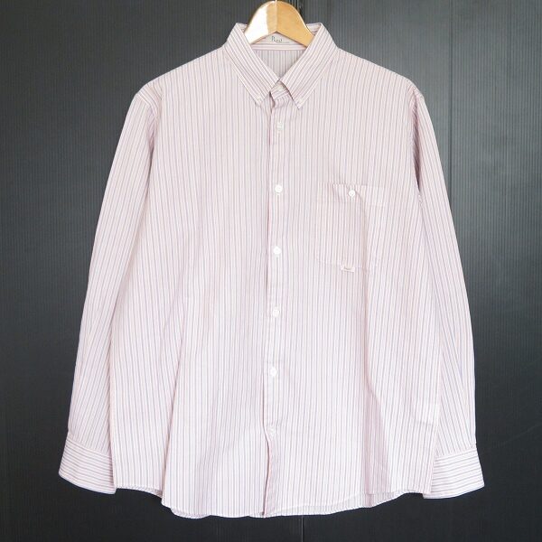 パパスの長袖シャツを買取しました！白×紫×ピンクのストライプが上品