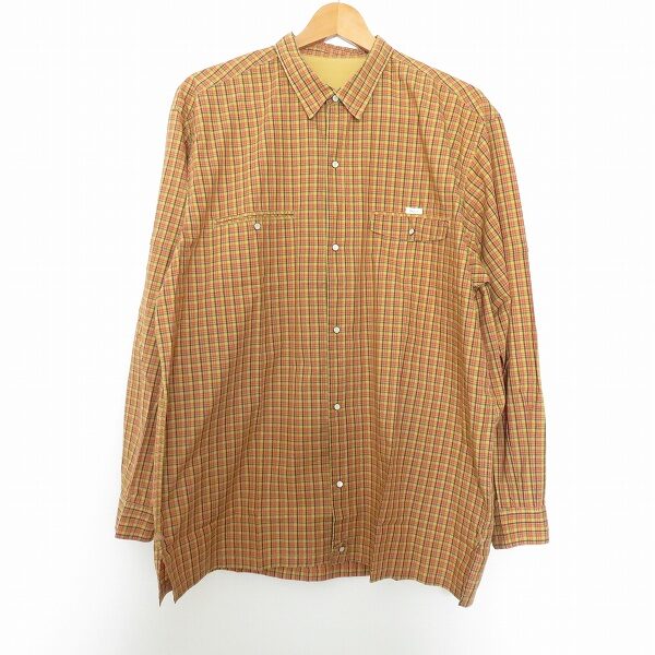 【パパス】オレンジのチェックがスマートな長袖シャツを買取しました