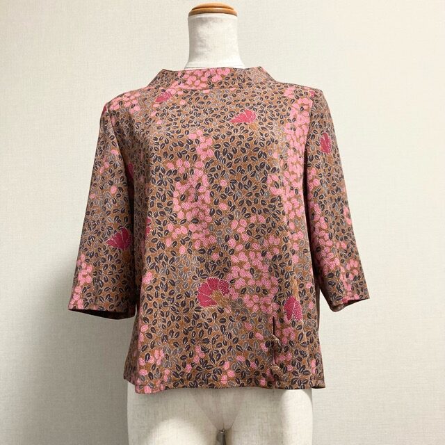 渋い色使いとお花柄のハーモニーが素敵 詩仙堂のカットソーを買取しました