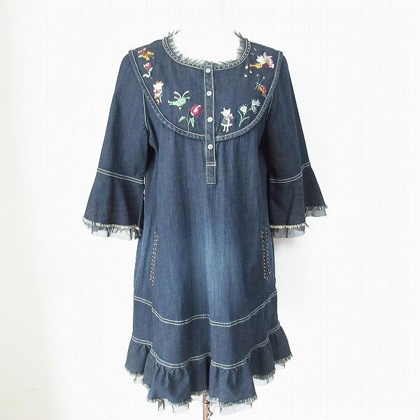 【アルベロベロ】デニムと刺繍が可愛いワンピースを買取しました