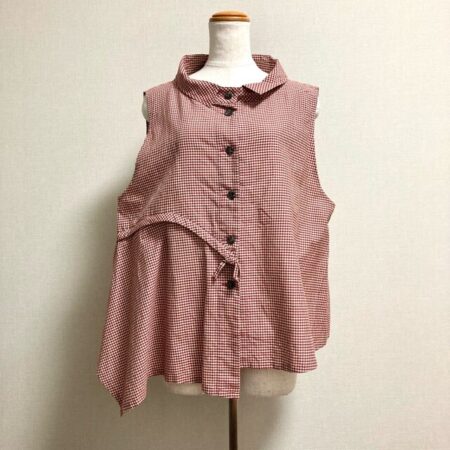 細かいギンガムチェックが可愛い ジウセンソユニコのチュニックを買取しました