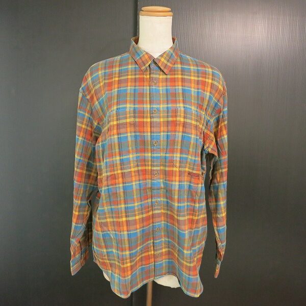 綺麗なオレンジ×青チェックに見入る マドモアゼルノンノンのブラウスを買取しました