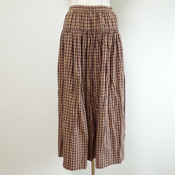 【カネコイサオ】チェックのロングスカートを買取しました