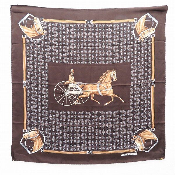 セリーヌのスカーフを買取しました!ブラウン×馬車の美しさに脱帽