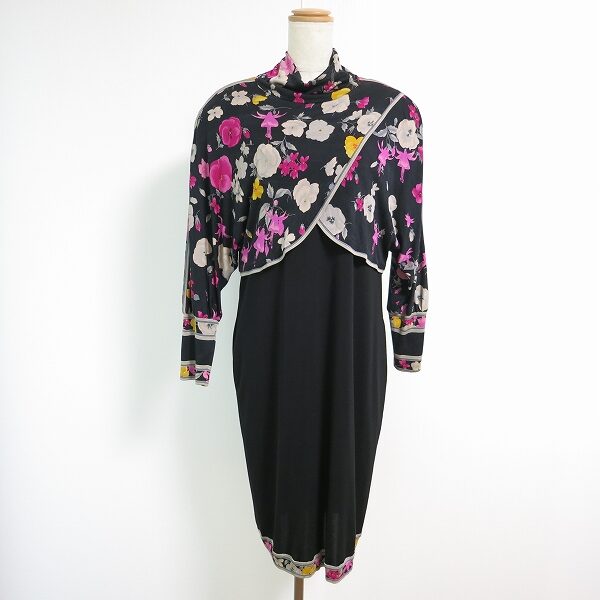 切り替え式花柄ワンピースで美しさも強化 レオナールのワンピースを買取しました